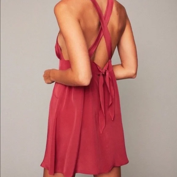 Stone Cold Fox Huntly Silk Dress in Berry - Picture 3 of 9